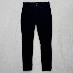 Jones New York Jeans Womens 4 Black Essex Skinny Mid Rise Stretch Denim Pants